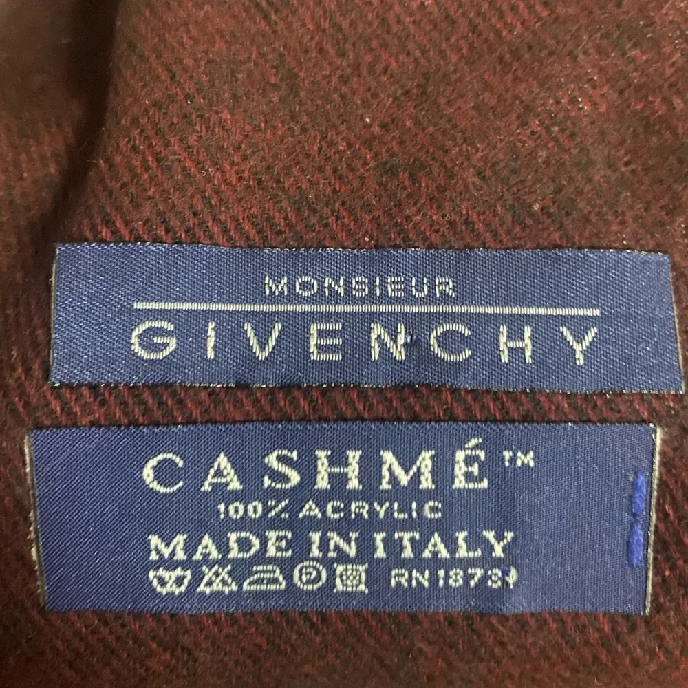 Givenchy Burgundy and Brown Cashme Scarf